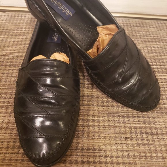 GIORGIO BRUTINI "LE GLOVE" SLIP ON LOAFER DRESS SHOES with NO TASSELS - MEN'S 8D - Picture 1 of 16